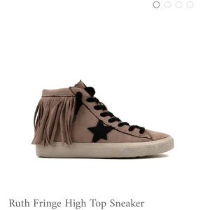 NIB Shu Shop Ruth Fringe Taupe Sneakers Sz 8